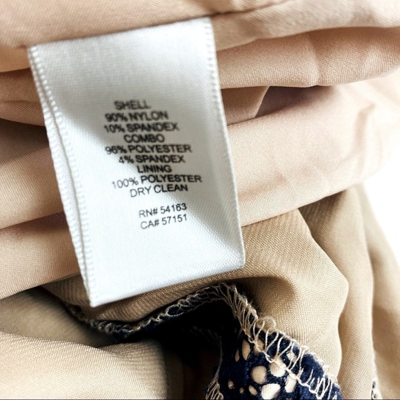 Eliza J Navy Lace Overlay Cocktail Dress Size 8 - Picture 8 of 9